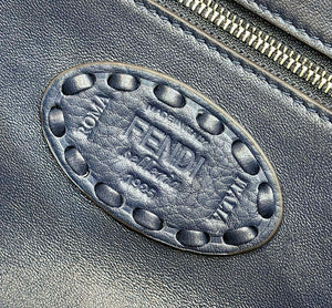 Fendi 8BR600 Baguette Midnight blue Selleria bag with Oversized Topstitching 8610 - Default Title - View 9