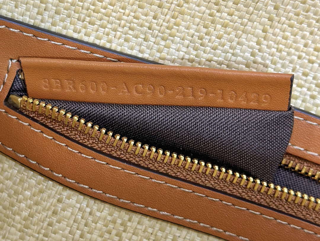 Fendi 8BR600 Baguette Natural straw bag with FF embroidery Beige - Default Title - View 7