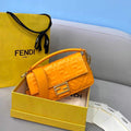 Fendi 8BR600 Baguette Orange Nappa Leather Bag - luxibagsmall