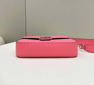 Fendi 8BR600 Baguette Pink Selleria bag with Oversized Topstitching 8610 - Default Title - View 4