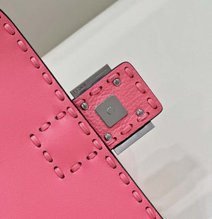 Fendi 8BR600 Baguette Pink Selleria bag with Oversized Topstitching 8610 - Default Title - View 5