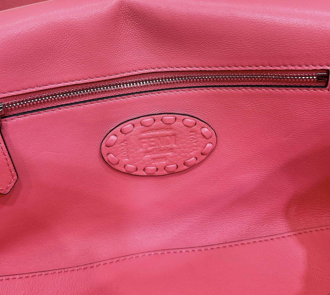 Fendi 8BR600 Baguette Pink Selleria bag with Oversized Topstitching 8610 - Default Title - View 6