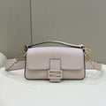 Fendi 8BR600 Baguette White full grain leather bag 8393 - Default Title - View 1