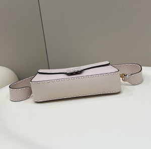 Fendi 8BR600 Baguette White full grain leather bag 8393 - Default Title - View 3