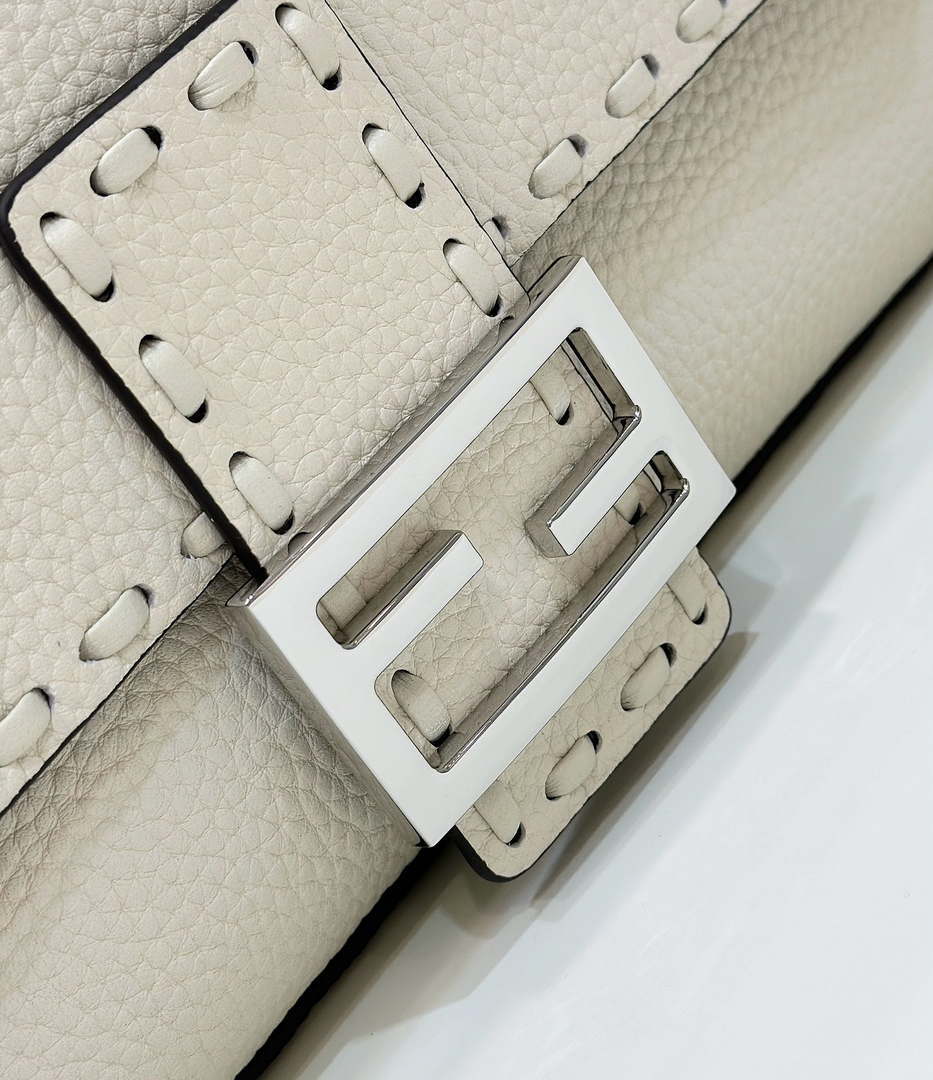 Fendi 8BR600 Baguette Camellia Selleria bag with Oversized Topstitching 8610 - Default Title - View 5