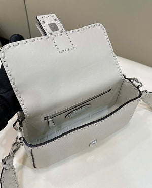 Fendi 8BR600 Baguette Camellia Selleria bag with Oversized Topstitching 8610 - Default Title - View 9