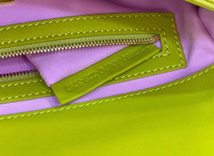 Fendi 8BR600 Medium Baguette Acid green sequin and leather bag 8601 - Default Title - View 9