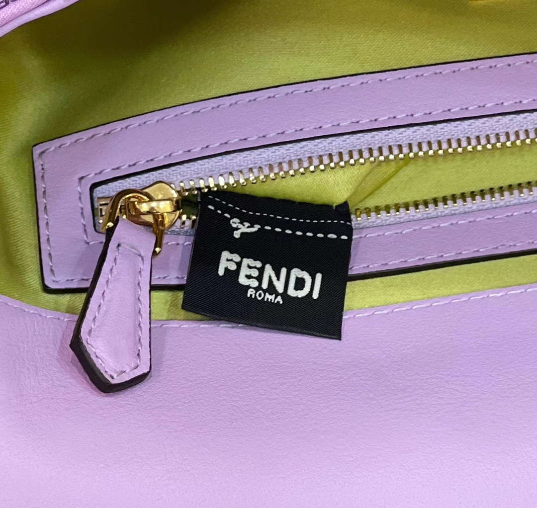 Fendi 8BR600 Medium Baguette Beads Purple leather Bag 8599 - Default Title - View 8