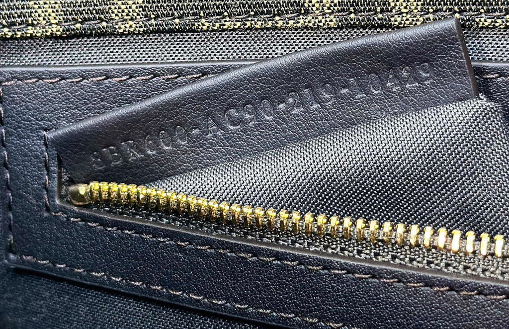 Fendi 8BR600 Medium Baguette Brown FF jacquard fabric bag with sequins