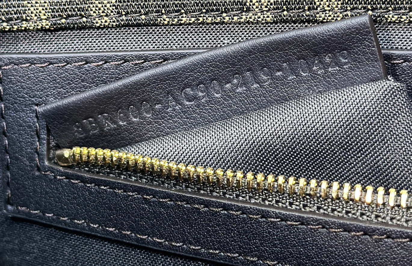 Fendi 8BR600 Medium Baguette Brown FF jacquard fabric bag with sequins - Default Title - View 8
