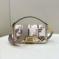 Fendi 8BR600ANH4F1LF5 Baguette Medium Multicolour canvas bag with FF embroidery 0159B - Default Title - View 1
