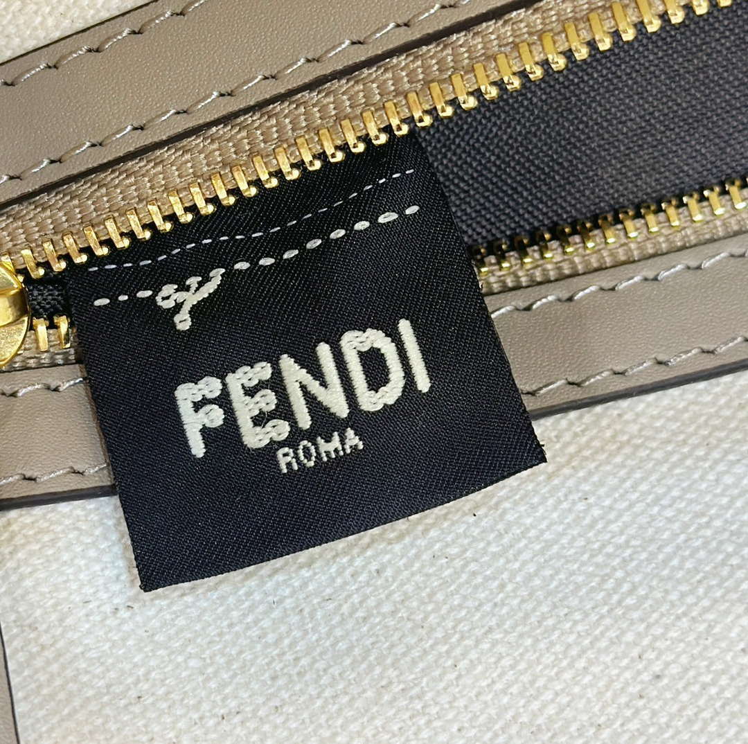 Fendi 8BR600ANH4F1LF5 Baguette Medium Multicolour canvas bag with FF embroidery 0159B - Default Title - View 7
