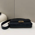 Fendi 8BR771 Baguette Large Black leather bag - Default Title - View 1