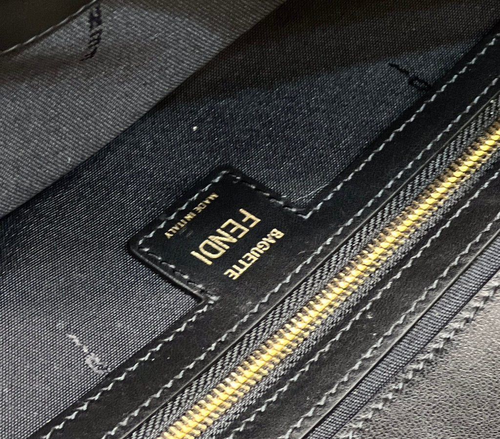 Fendi 8BR771 Baguette Large Black leather bag