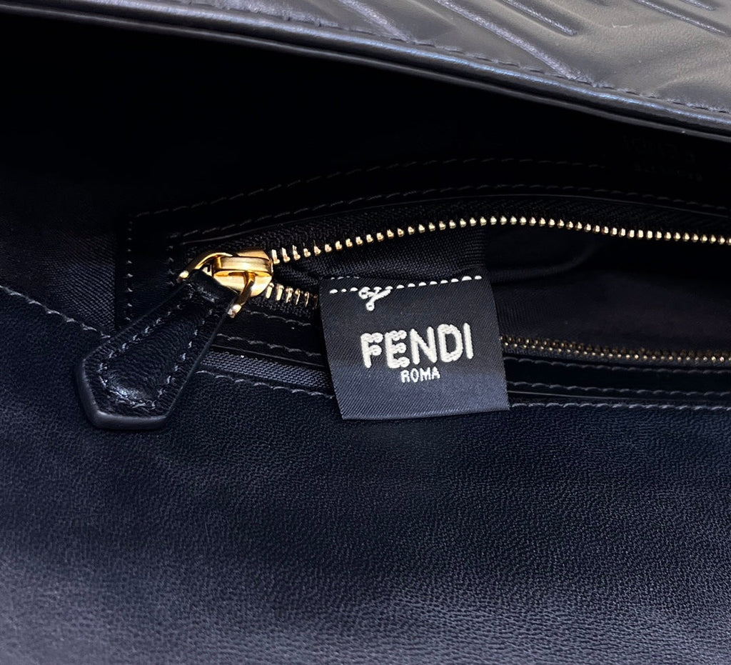 Fendi 8BR771 Baguette Large Black leather bag