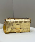 Fendi 8BR771 Baguette Large Gold leather bag
