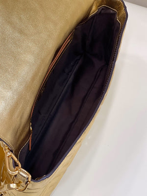 Fendi 8BR771 Baguette Large Gold leather bag - Default Title - View 9