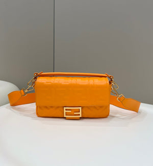 Fendi 8BR771 Baguette Large Orange leather 0135 bag - Default Title - View 1