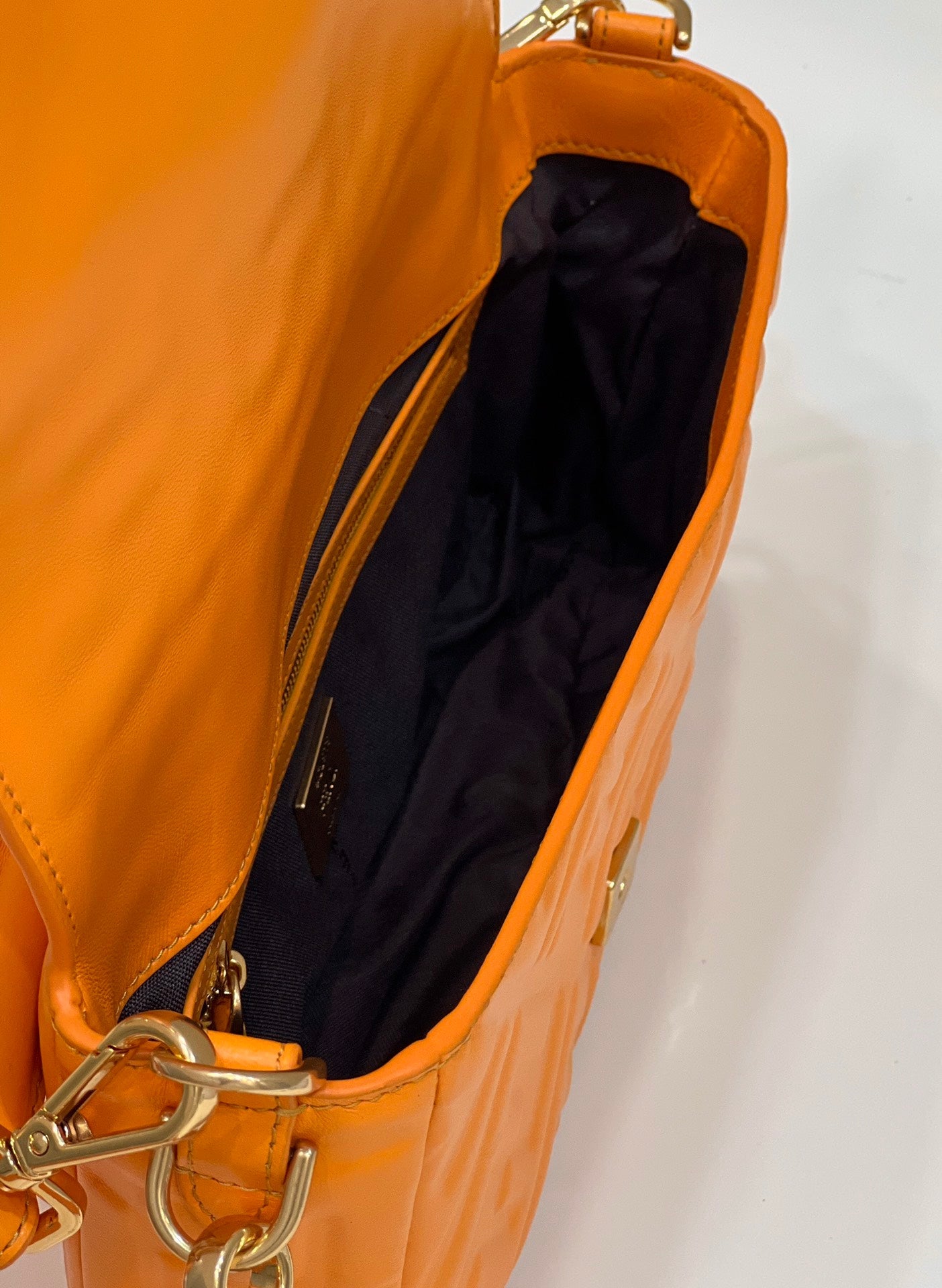 Fendi 8BR771 Baguette Large Orange leather 0135 bag - Default Title - View 9