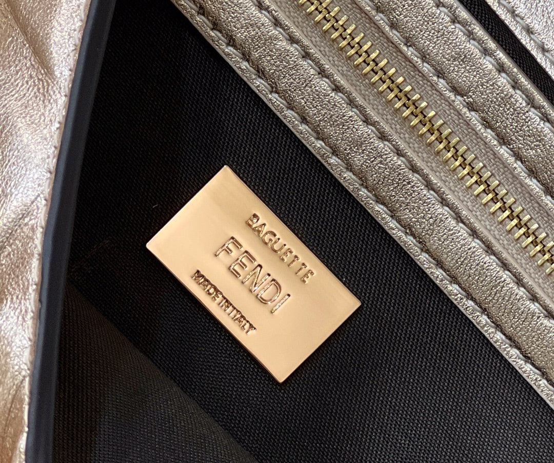 Fendi 8BR771 Baguette Large Pink leather bag - Default Title - View 7