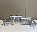 Fendi 8BR771 Baguette Large Silver leather 0135 bag