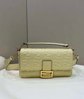 Fendi 8BR771 Baguette Large Light Yellow leather bag