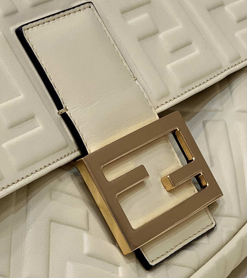 Fendi 8BR771 Baguette Large Light Yellow leather bag