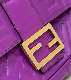 Fendi 8BR771 Baguette Purple leather bag - Default Title - View 7