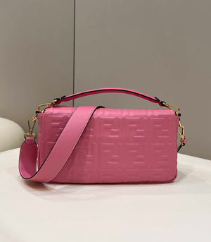 Fendi 8BR771 Baguette Rose Red leather bag - Default Title - View 4