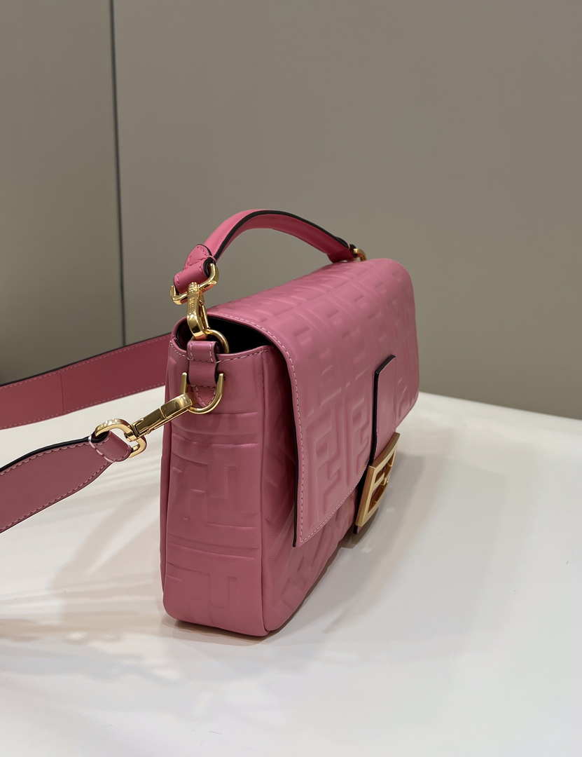 Fendi 8BR771 Baguette Rose Red leather bag - Default Title - View 6