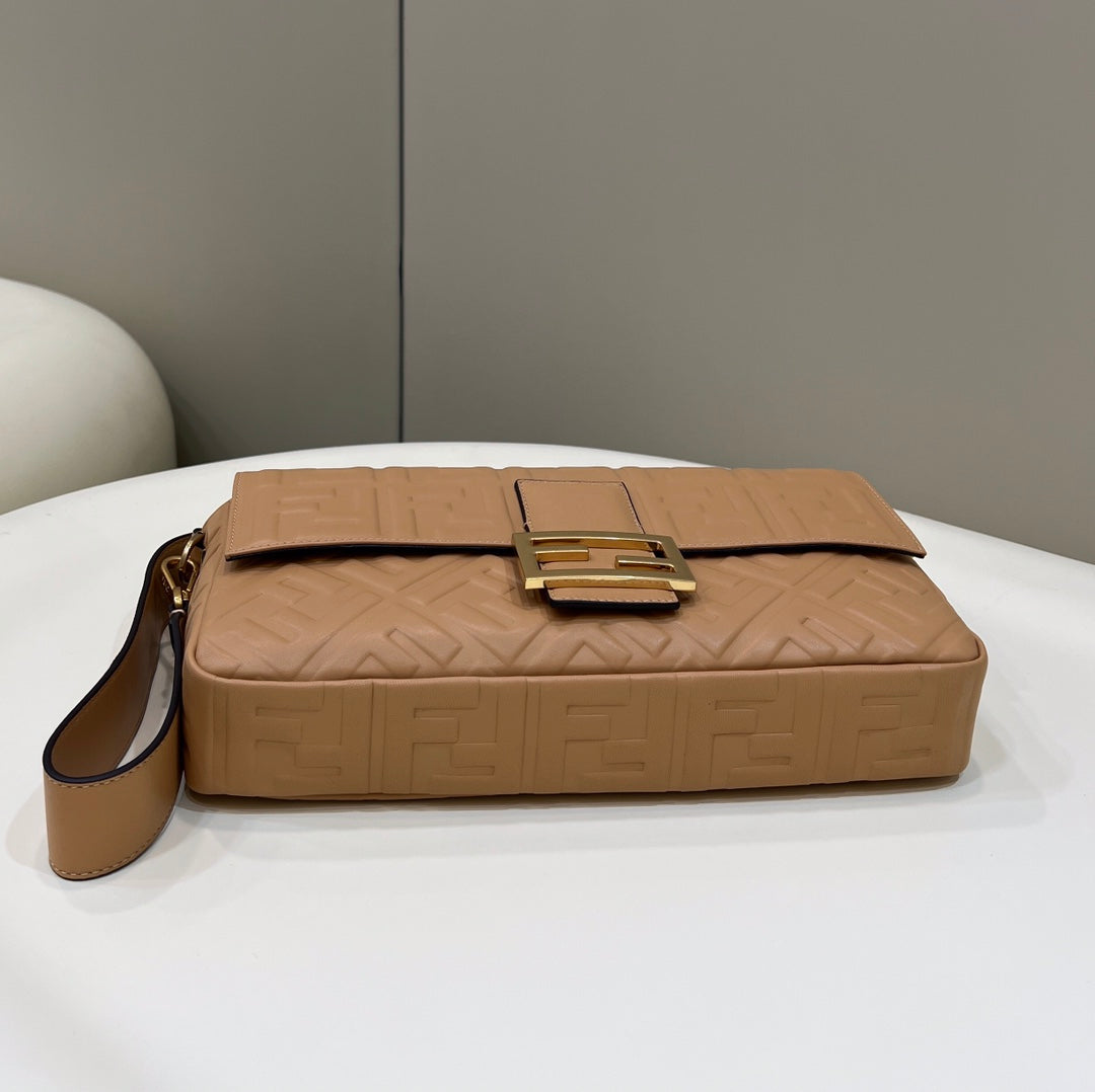 Fendi 8BR771 Baguette Tan leather bag - Default Title - View 4