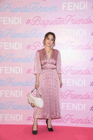 Fendi 8BR771 Baguette Rose Red leather bag - Default Title - View 2