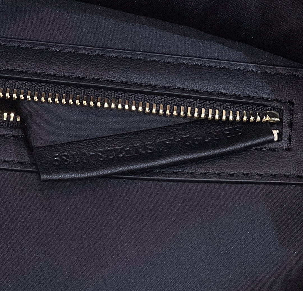 Fendi 8BR792 Medium Baguette 1997 Black Satin Bag with Sequins 8528