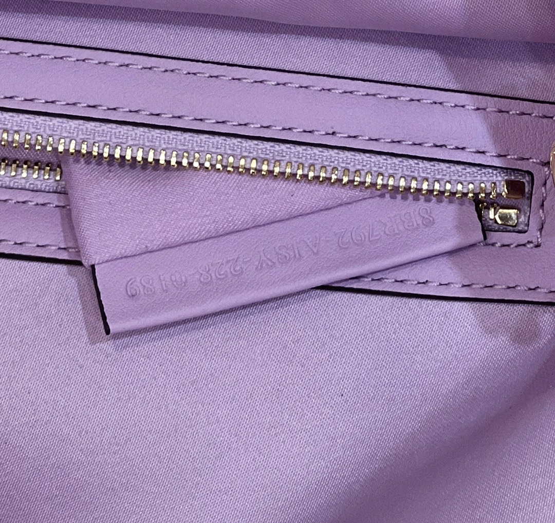 Fendi 8BR792 Medium Baguette 1997 Purple Satin Bag with Sequins 8528