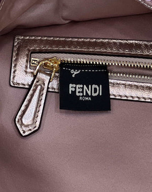 Fendi 8BR792 Medium Baguette 1997 Rose Red Satin Bag with Sequins 8528 - Default Title - View 9