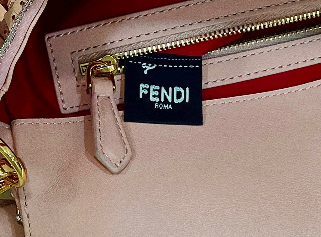 Fendi 8BR600 Medium Baguette Pink sequin and leather bag 8601