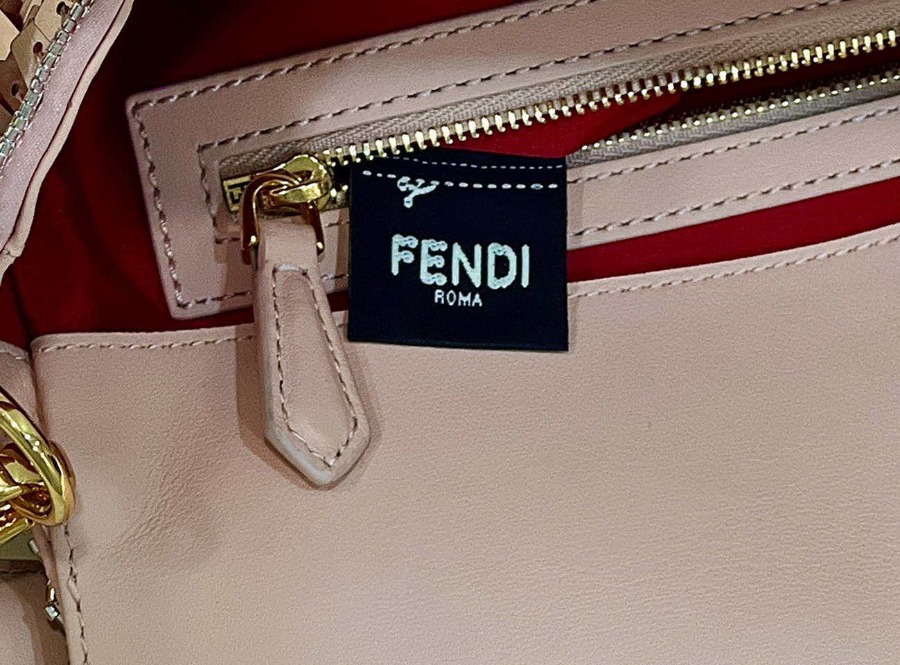 Fendi 8BR600 Medium Baguette Pink sequin and leather bag 8601 - Default Title - View 7