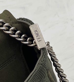 Fendi 8BR793 Midi Baguette Chain FF Fabric Bag Green - Default Title - View 7