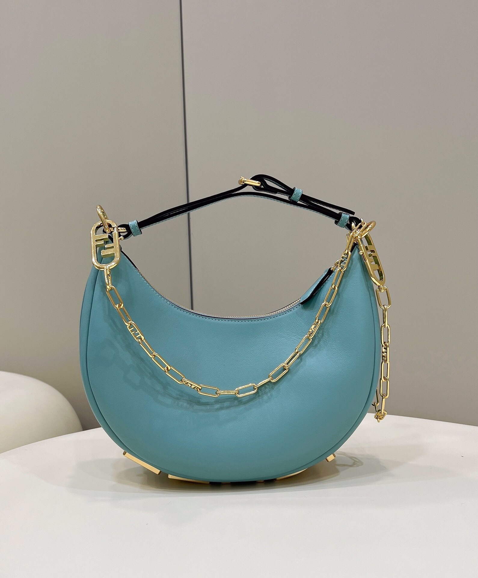 Fendi 8BR798 Fendigraphy Small 80056M Blue leather Bag - Default Title - View 1