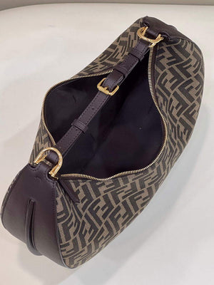 Fendi 8BR798 Fendigraphy Medium 80056L Brown leather Bag - Default Title - View 9