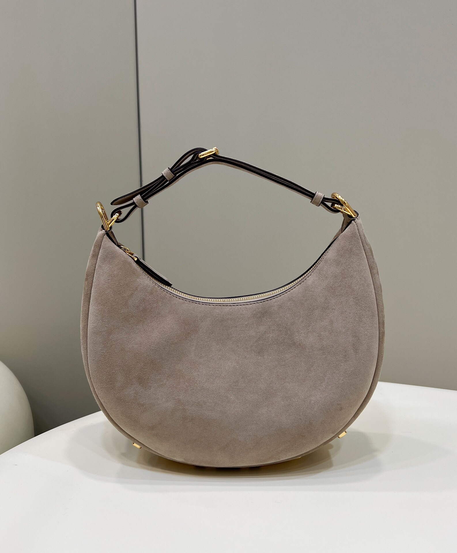 Fendi 8BR798 Fendigraphy Small 80056M Khaki Sheep Gold leather Bag - Default Title - View 1