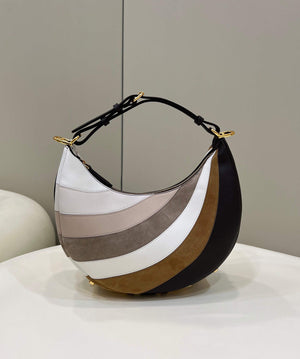 Fendi 8BR798 Fendigraphy Small 80056M wihte and Grey Multicolor leather Bag - Default Title - View 1