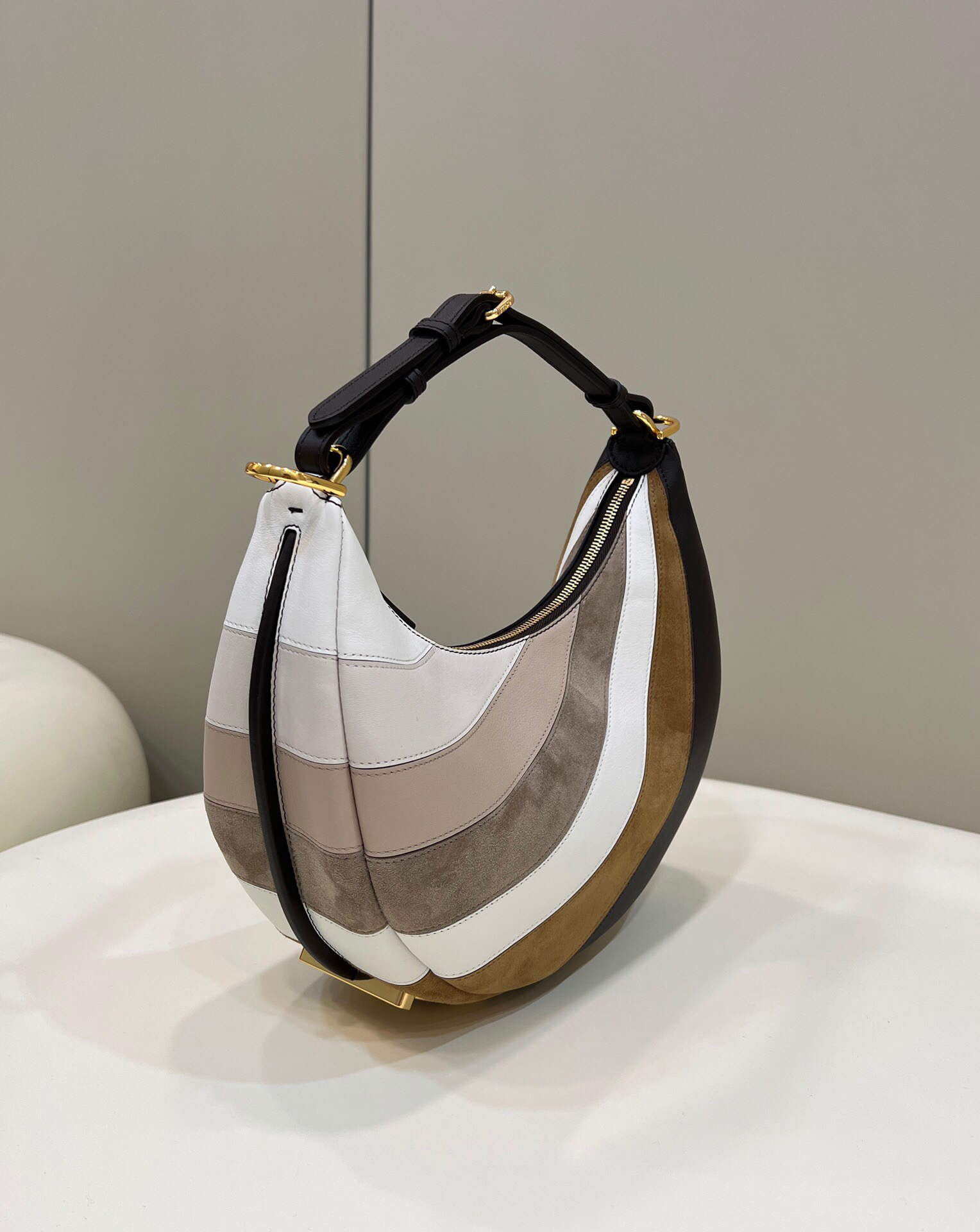 Fendi 8BR798 Fendigraphy Small 80056M wihte and Grey Multicolor leather Bag - Default Title - View 4
