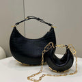 Fendi 8BR798 Fendigraphy Small Black Crocodile leather bag - Default Title - View 1