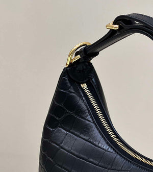 Fendi 8BR798 Fendigraphy Small Black Crocodile leather bag - Default Title - View 5