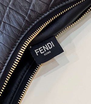 Fendi 8BR798 Fendigraphy Small Black Crocodile leather bag - Default Title - View 8