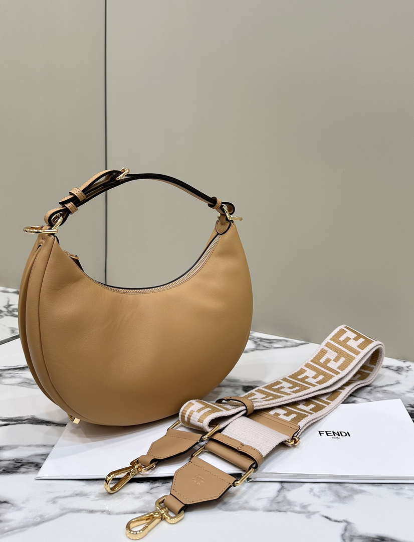 Fendi 8BR798 Fendigraphy Small Brown leather bag 80056M