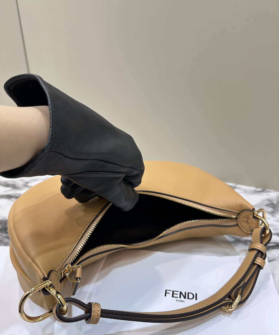 Fendi 8BR798 Fendigraphy Small Brown leather bag 80056M