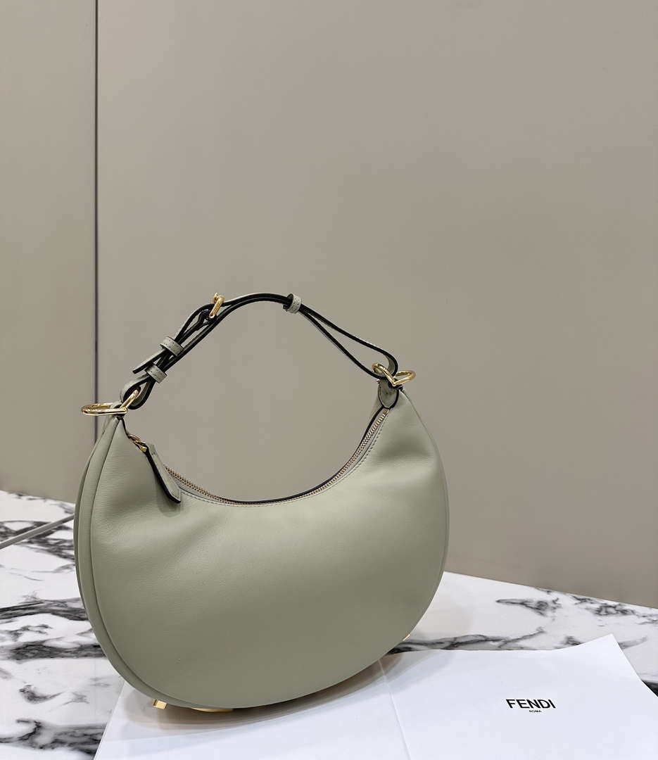 Fendi 8BR798 Fendigraphy Small Green leather bag 80056M