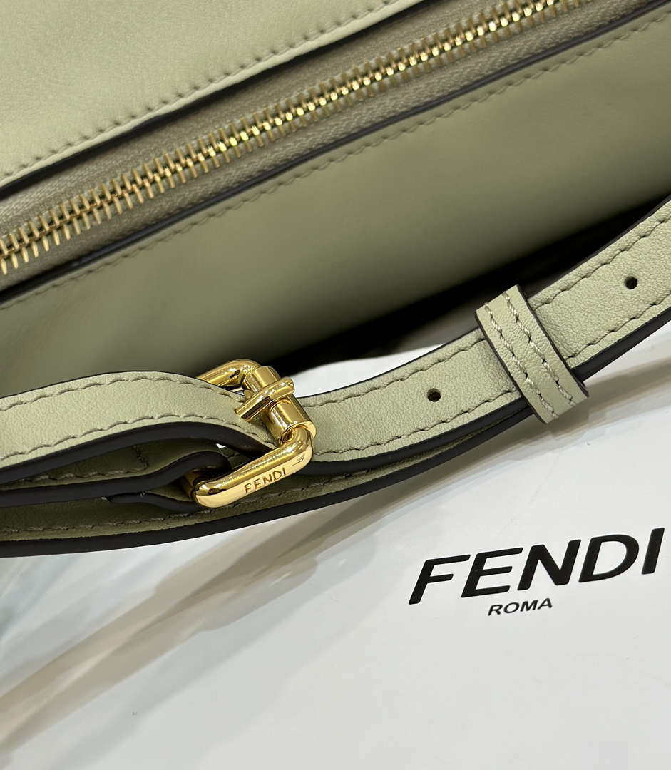 Fendi 8BR798 Fendigraphy Small Green leather bag 80056M